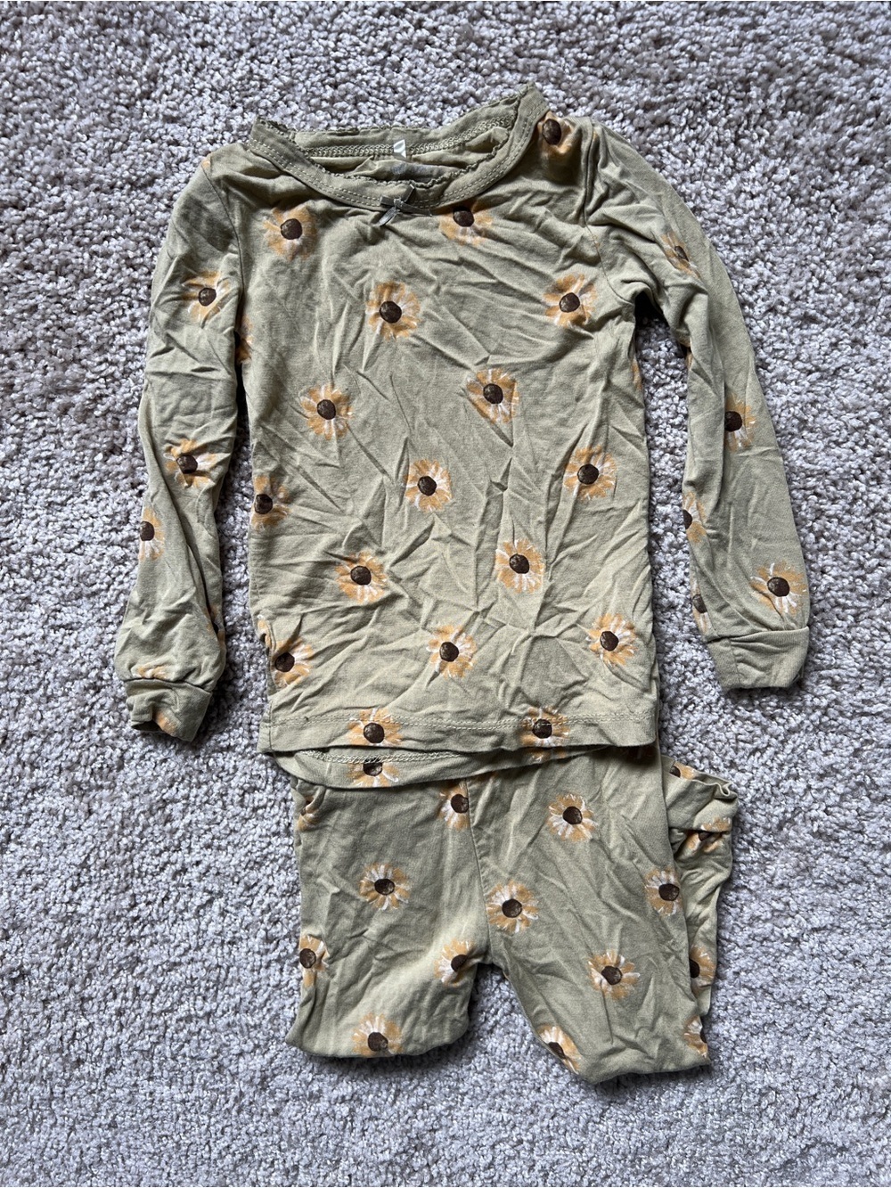 Milkberry pajamas Sunflower Print Kids Pajamas 12m